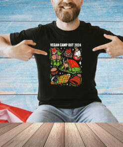 Funny Vegan Camp Out 2024 shirt