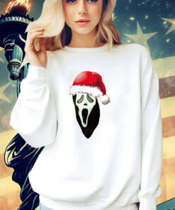 Ghostface Scream 2 wearing Santa hat Christmas T-shirt