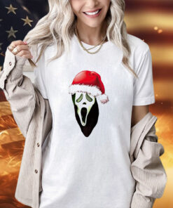 Ghostface Scream 2 wearing Santa hat Christmas T-shirt