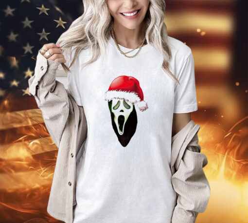 Ghostface Scream 2 wearing Santa hat Christmas T-shirt