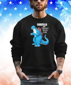 Godzilla says protect trans kids shirt