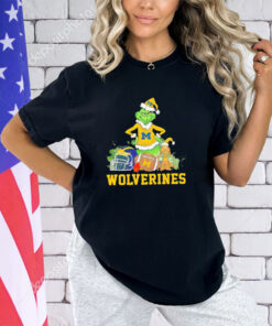 Grinch and dog Michigan Wolverines Football shirt