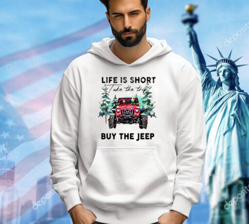 Grinch and friend life is short take the trip buy the jeep Christmas shirt