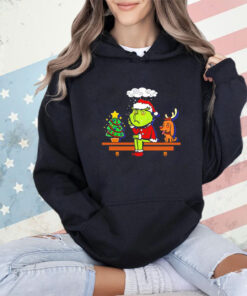 Grinch on the Shelf Christmas cartoon shirt