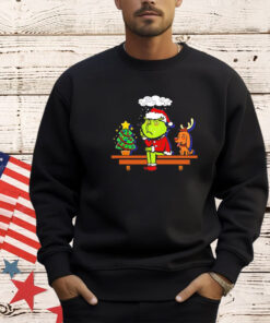 Grinch on the Shelf Christmas cartoon shirt