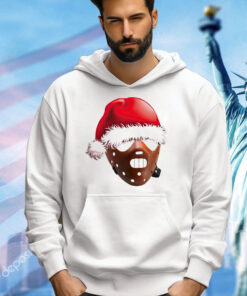 Hannibal Lecter wearing Santa hat Christmas T-shirt