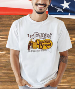 I got pegged at cracker barrel old country store print casual shirt