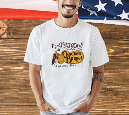 I got pegged at cracker barrel old country store print casual shirt