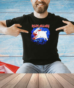 Killer Rabbit Monty Python and the Holy Grail heavy metal run away T-shirt