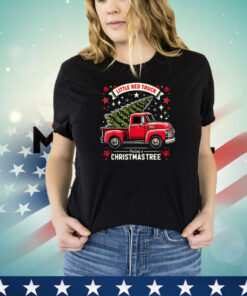 Little Red Truck Hauling A Christmas Tree Shirt