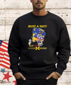 Mascot bust a nut beat OSU Michigan Wolverines shirt