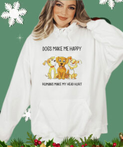 Men’s dogs make me happy humans make my head hurt T-shirt