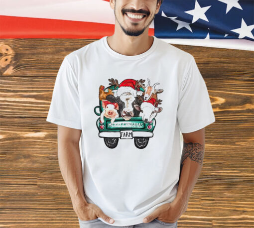 Merry Christmas farm truck shirt