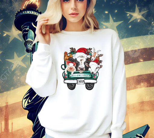 Merry Christmas farm truck shirt