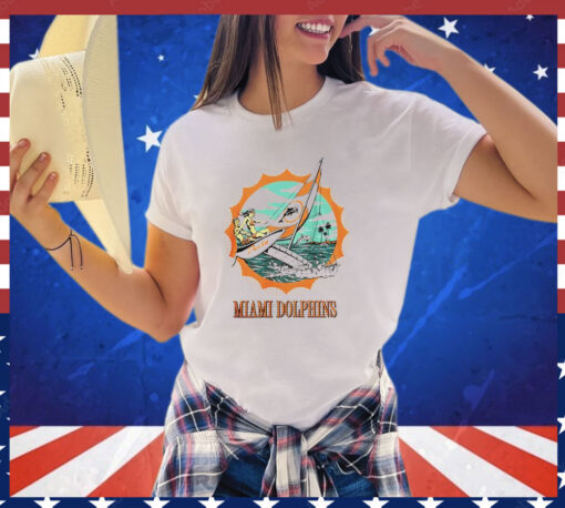 Miami Dolphins X Duvin Designs Co. cream setting sail shirt