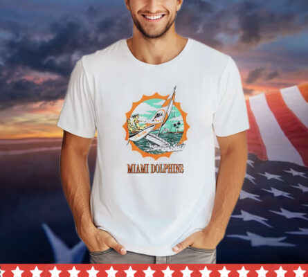 Miami Dolphins X Duvin Designs Co. cream setting sail shirt