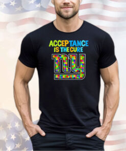 New York Giants Autism Awareness Acceptance Is The Cure Logo shirt