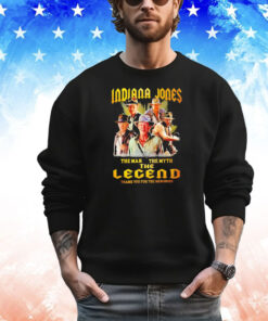 Official Indiana Jones the man the myth the legend thank you for the memories signature shirt