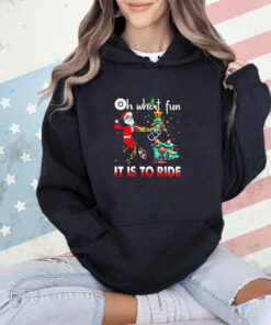 Oh what fun it is to ride Christmas bike 4 wheelers quad racing T-shirt