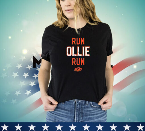 Oklahoma State Cowboys football run ollie run shirt