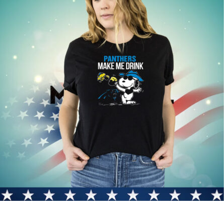 Panthers Snoopy Make Me Drink shirt