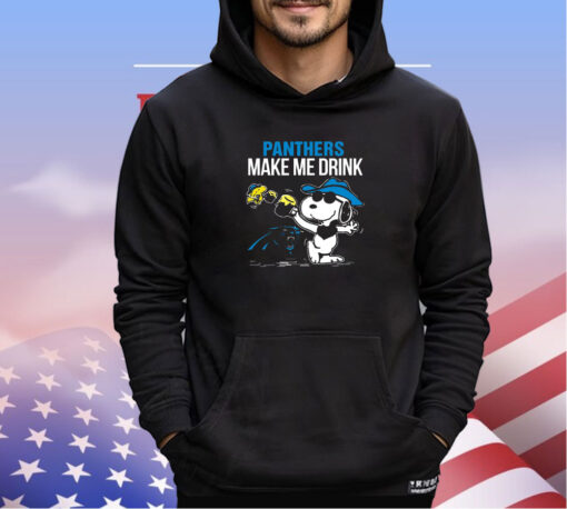 Panthers Snoopy Make Me Drink shirt