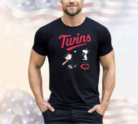 Peanuts Charlie Brown And Snoopy Playing Baseball Minnesota Twins shirt