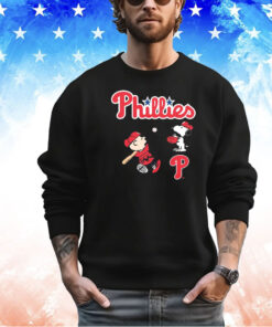 Peanuts Charlie Brown And Snoopy Playing Baseball Philadelphia Phillies shirt