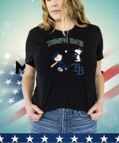 Peanuts Charlie Brown And Snoopy Playing Baseball Tampa Bay Rays shirt