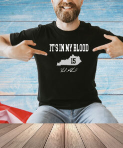 Reed Sheppard Kentucky Wildcats it’s in my blood 15 signature T-shirt