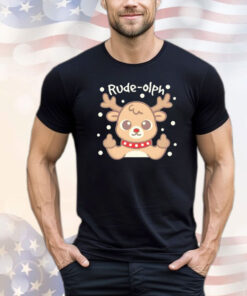 Reindeer rude olph Christmas shirt