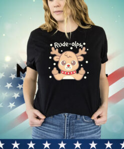 Reindeer rude olph Christmas shirt