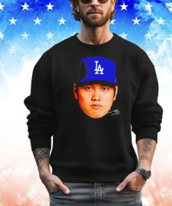 Shohei Ohtani face of the Dodgers signature shirt