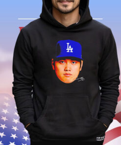 Shohei Ohtani face of the Dodgers signature shirt