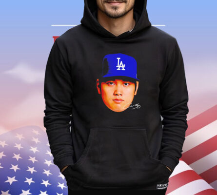 Shohei Ohtani face of the Dodgers signature shirt