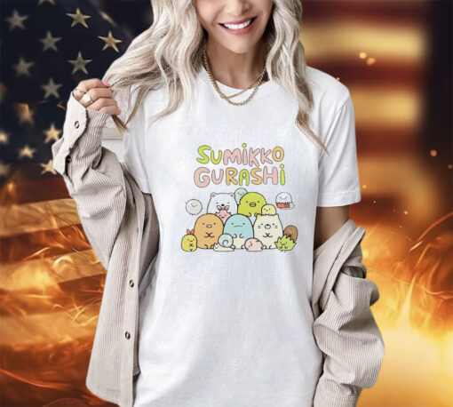 Team Sumikko Gurashi uniting cuteness and friendship shirt