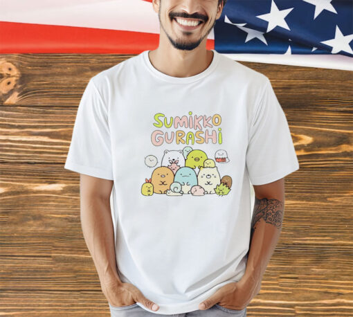 Team Sumikko Gurashi uniting cuteness and friendship shirt