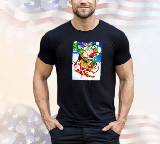 The Grinch and Santa Claus the amazing Christmas comic shirt