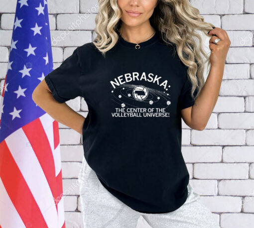 Trending Nebraska the center of the volleyball universe shirt