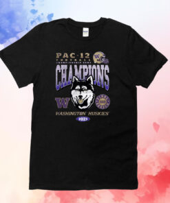 Official Washington Huskies 2023 Pac-12 Champions T-Shirt