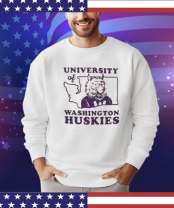 Washington Huskies University of Washington Huskies state shape shirt