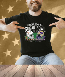 Washington Huskies Vs Texas Longhorns College Football Playoff 2024 Sugar Bowl Matchup T-Shirt