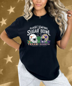 Washington Huskies Vs Texas Longhorns College Football Playoff 2024 Sugar Bowl Matchup T-Shirt