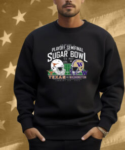 Washington Huskies Vs Texas Longhorns College Football Playoff 2024 Sugar Bowl Matchup T-Shirt