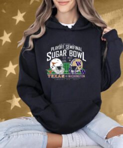 Washington Huskies Vs Texas Longhorns College Football Playoff 2024 Sugar Bowl Matchup T-Shirt