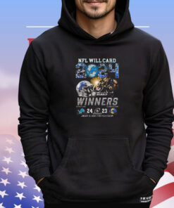 2024 Nfl Will Card Playoffs Winners Detroit Lions 24 – 23 Los Angeles Rams January 15 2024 Ford Field Stadium Shirt