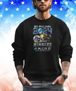 2024 Nfl Will Card Playoffs Winners Detroit Lions 24 – 23 Los Angeles Rams January 15 2024 Ford Field Stadium Shirt