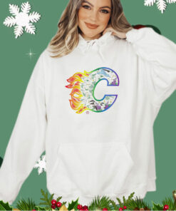 Calgary Flames Pride logo shirt