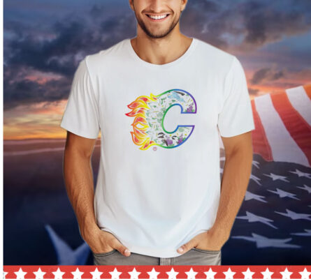 Calgary Flames Pride logo shirt