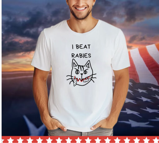 Cat I beat rabies shirt